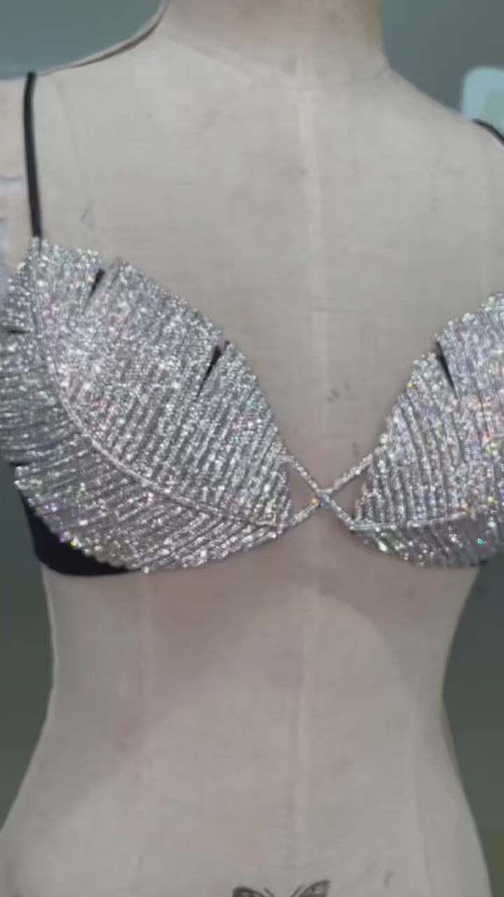 Sparkly Leaf Bra