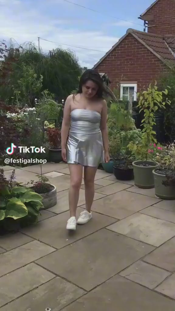 Zilveren Flare Turtle of Crop Tweedelig