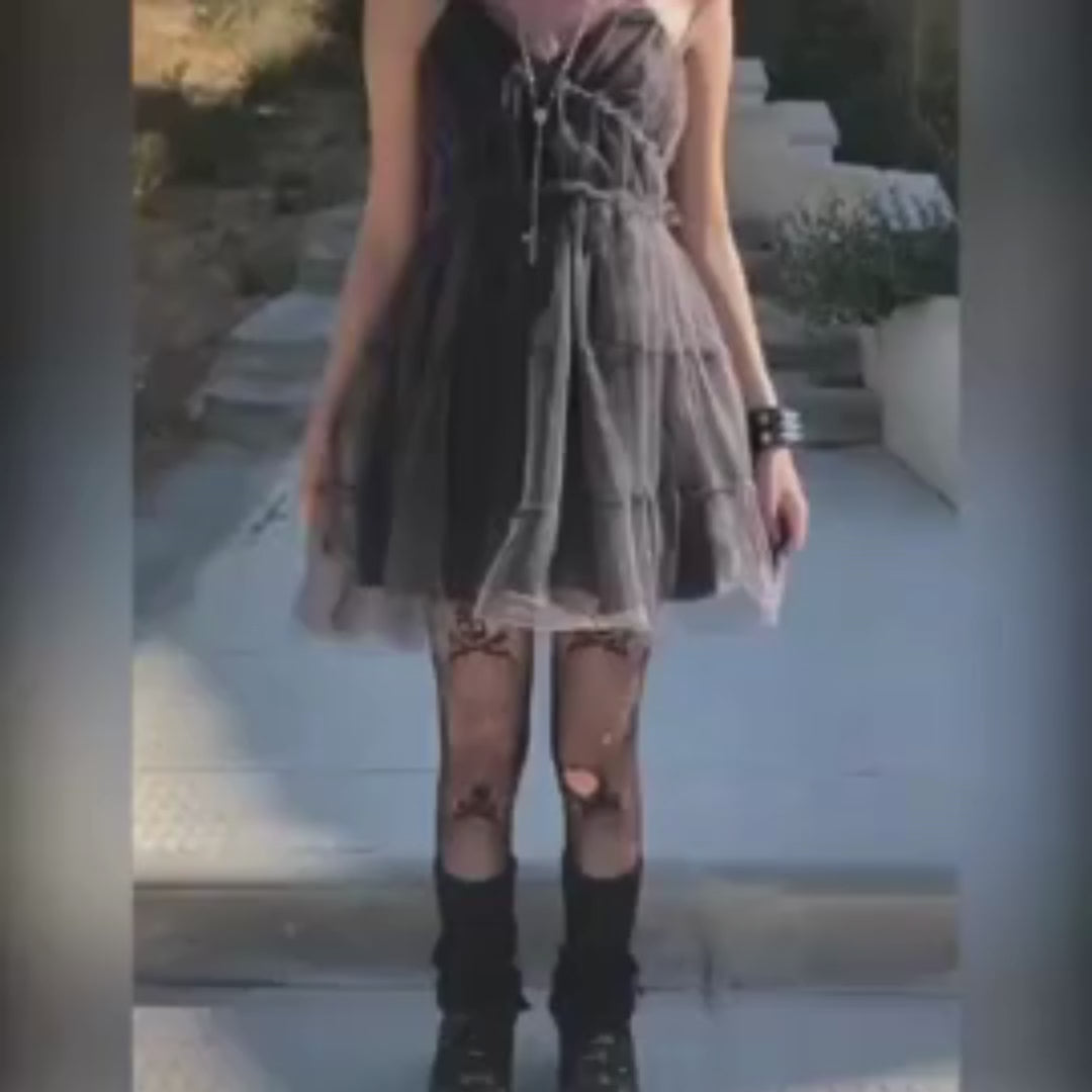 Grunge-Mesh-Skaterkleid