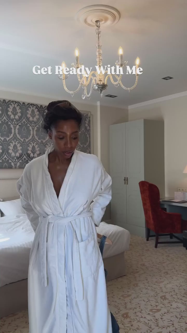 Denim 3D Flower A Line Dress