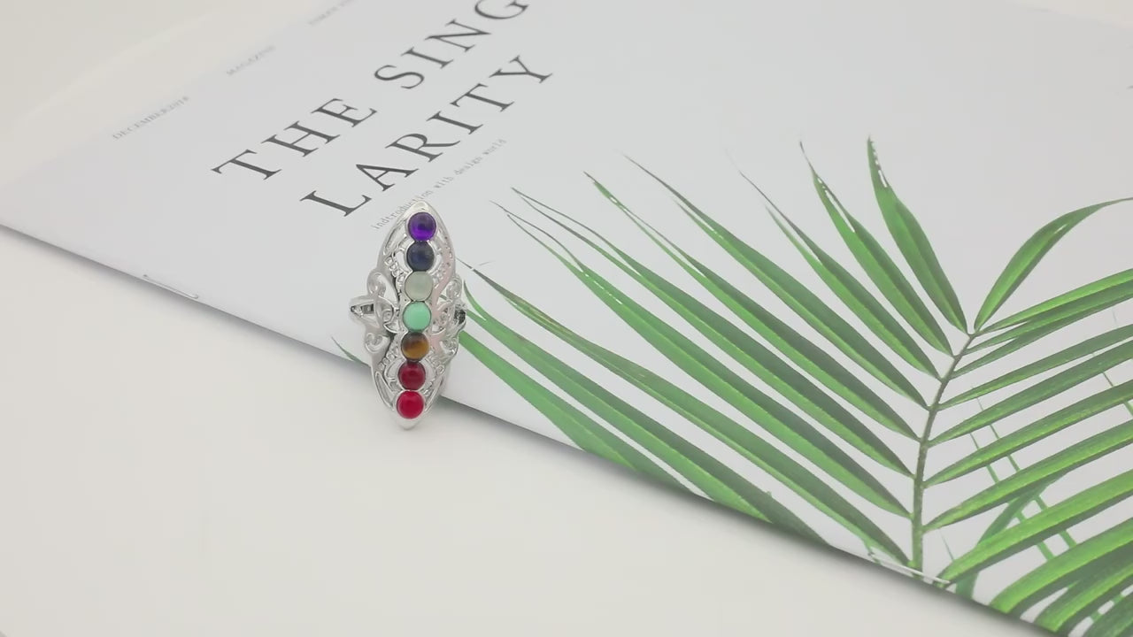 Bague Reiki en pierre naturelle 7 chakras