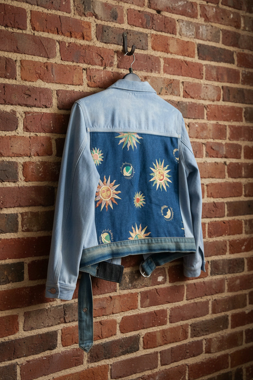 Acid Wash Denim Celestial Jacket