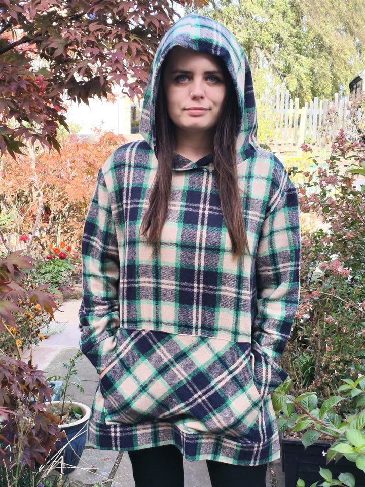 Plaid Hooded Sweatshirt