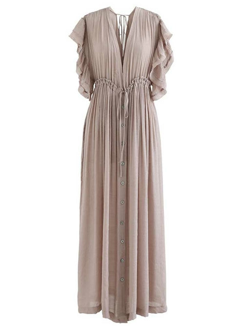 Long Cotton Tunic Cover Over Dress - Festigal