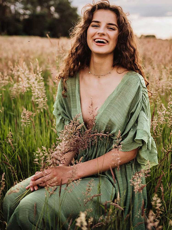 Long Cotton Tunic Cover Over Dress - Festigal