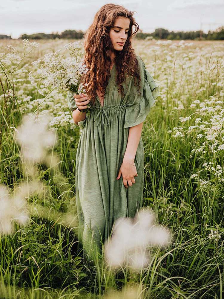 Long Cotton Tunic Cover Over Dress - Festigal