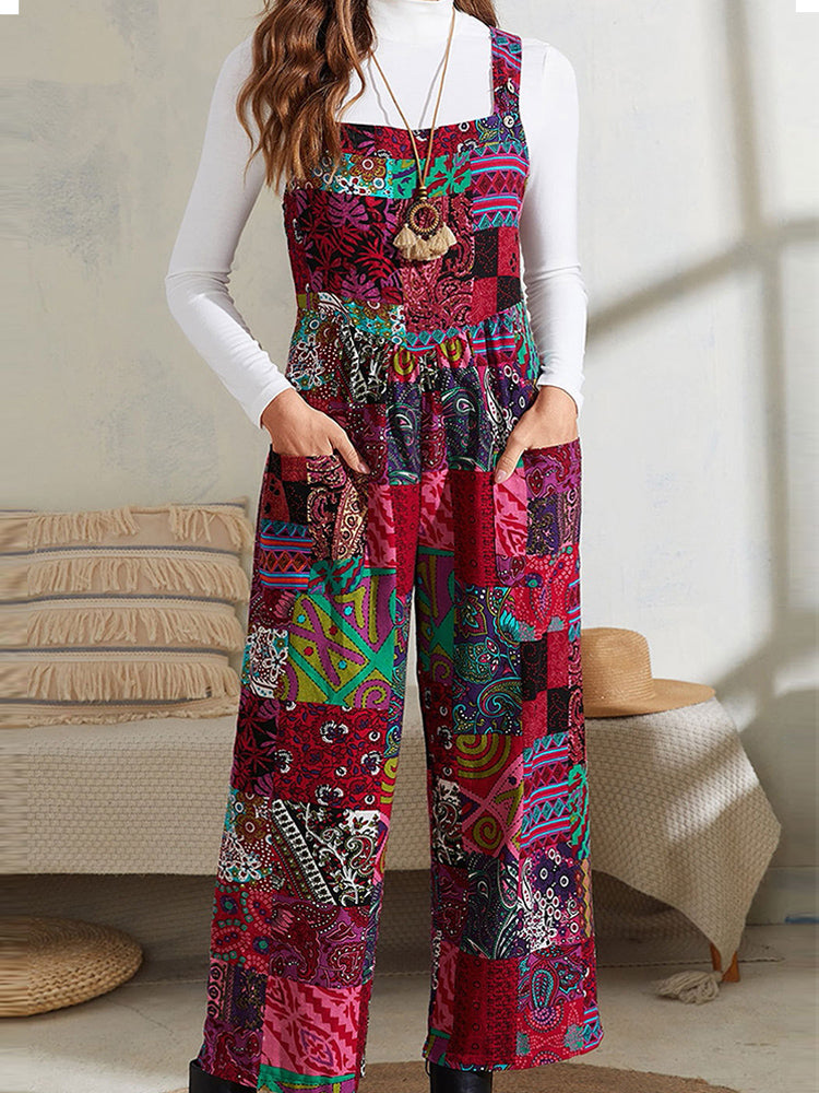 Patchwork Effect Jumpsuit - Festigal