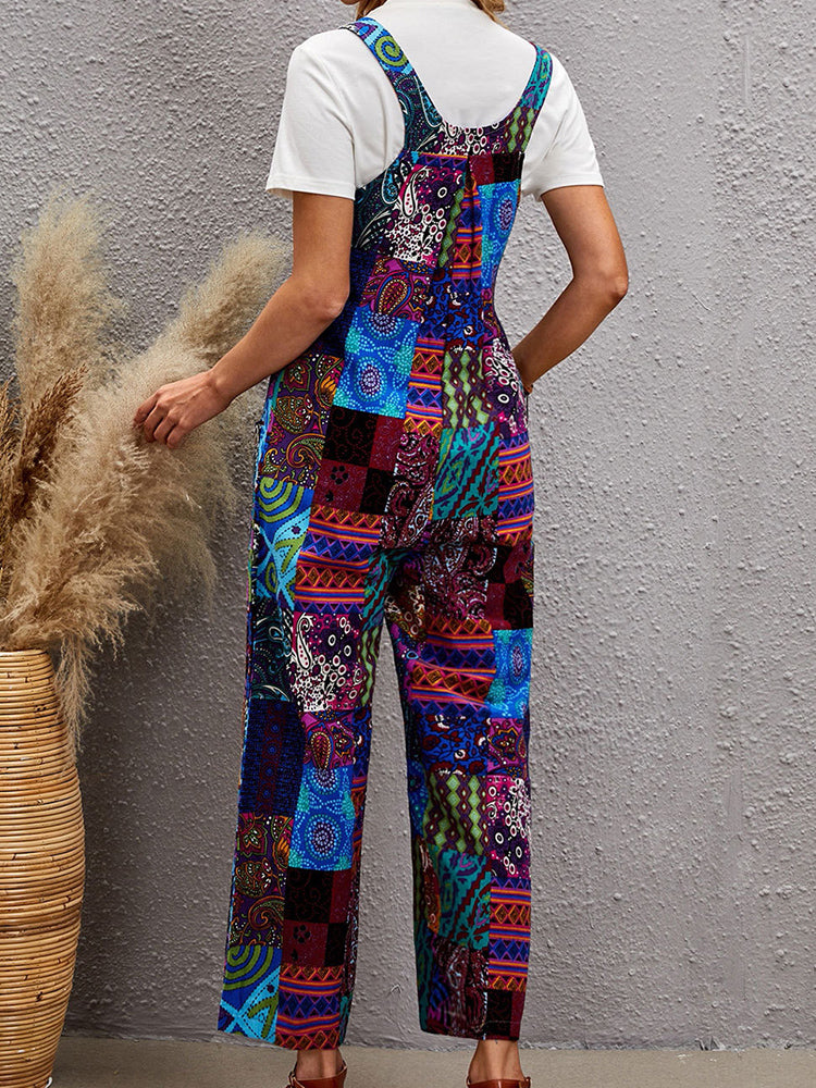 Patchwork Effect Jumpsuit - Festigal