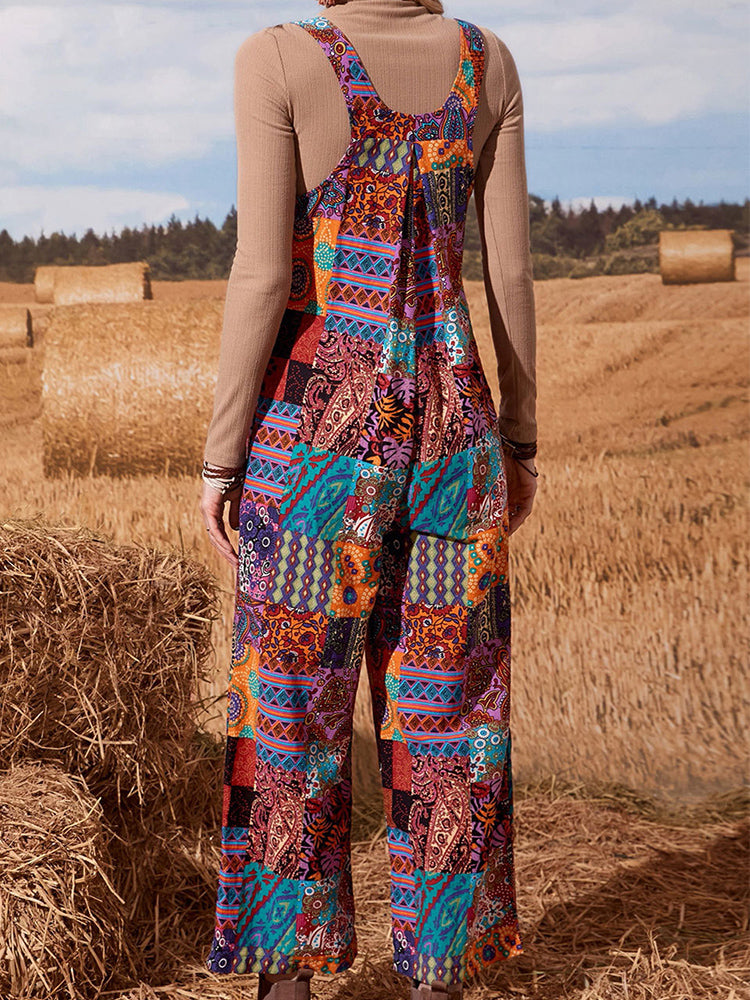 Patchwork Effect Jumpsuit - Festigal