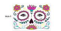 Day of The Dead Glow In The Dark Face Stickers - Festigal