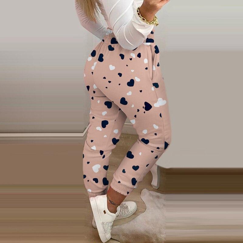 Heart Printed Slimline Harem Pants - Festigal