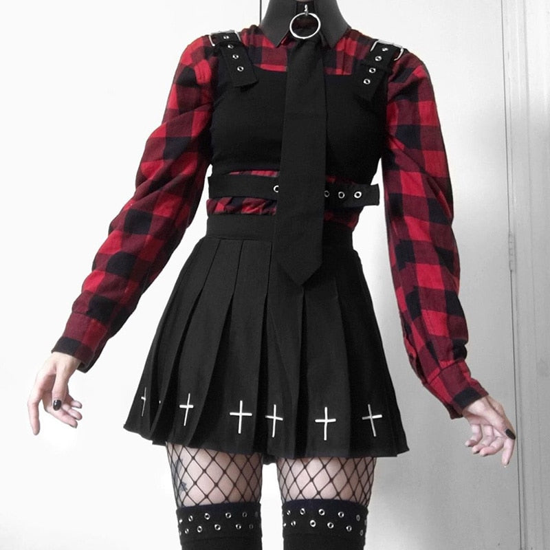 Goth Style Mini Skirt - Festigal