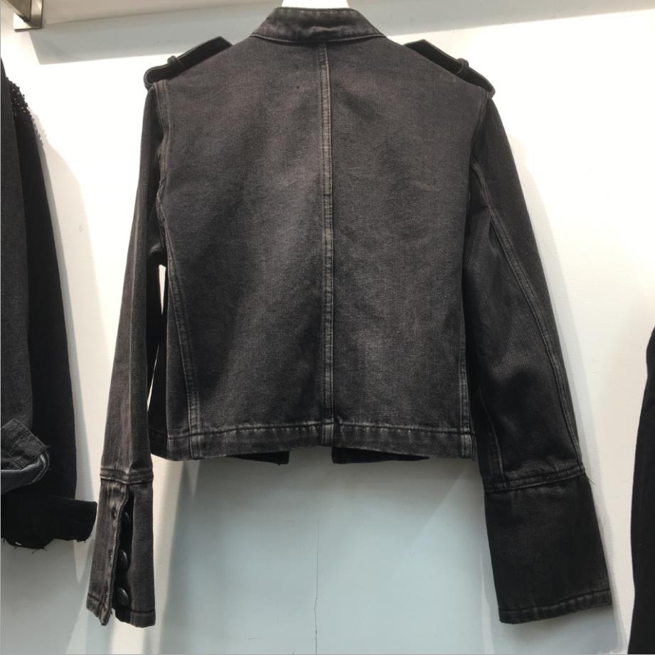 Retro Military Style Denim Jacket - Festigal