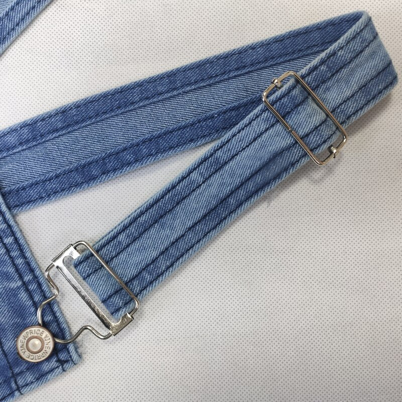 Retro Denim Flower Power Dungarees - Festigal