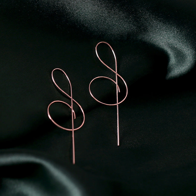 Treble Clef Musical Note Earrings - Festigal