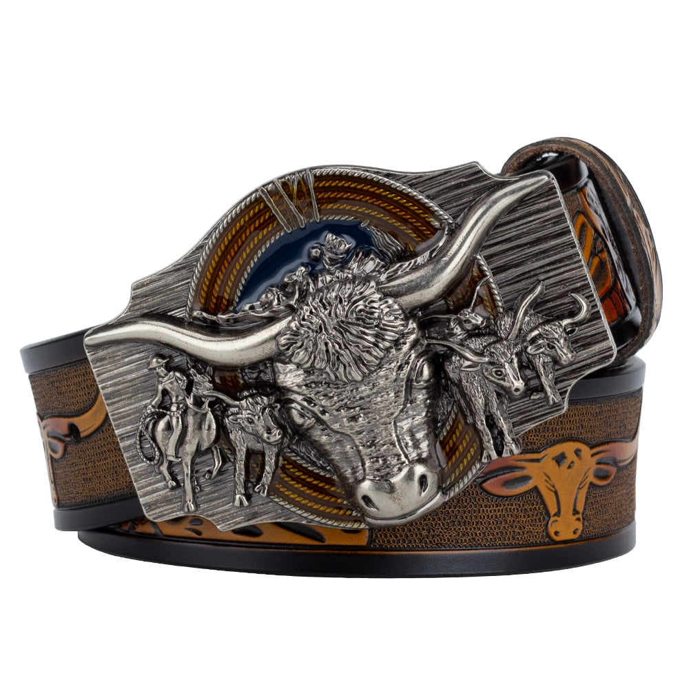 Western Bull Buckle Belt - Festigal
