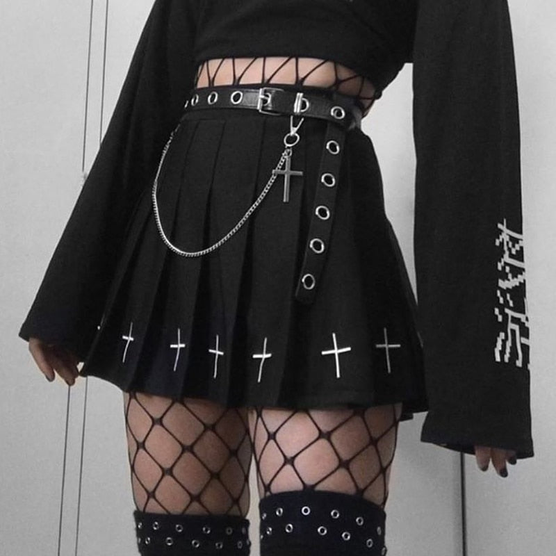 Goth Style Mini Skirt - Festigal