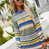 Colourful Striped Knitted/Crochet Dress - Festigal