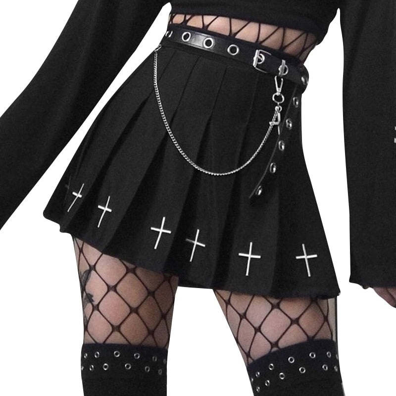 Goth Style Mini Skirt - Festigal