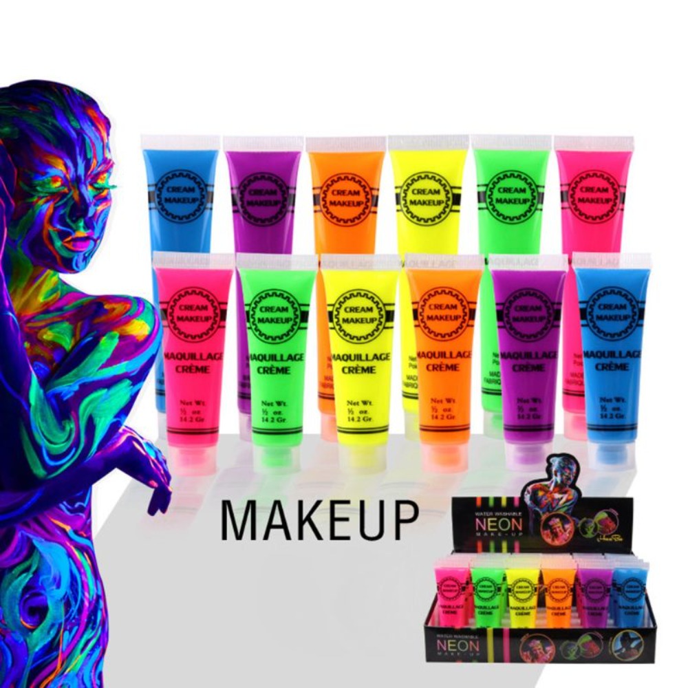 Festival Rave Neon Makeup and Body Paint