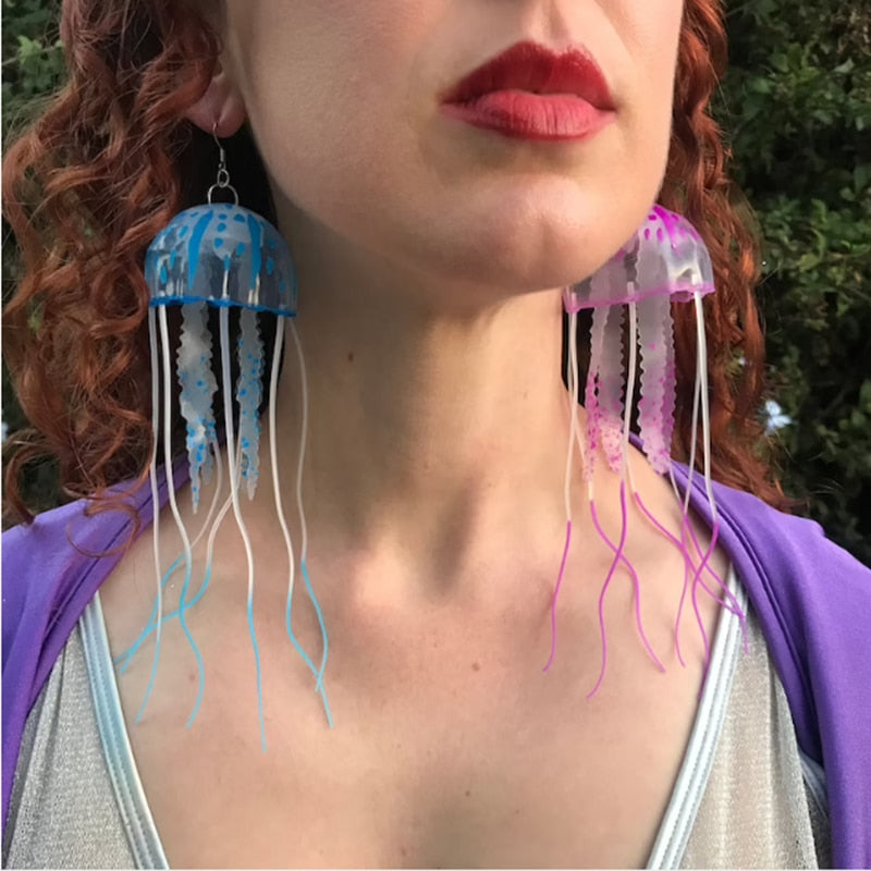 Glow in the Dark Jellyfish Earrings - Festigal