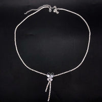 Shiny Silver Crystal Waist Chain