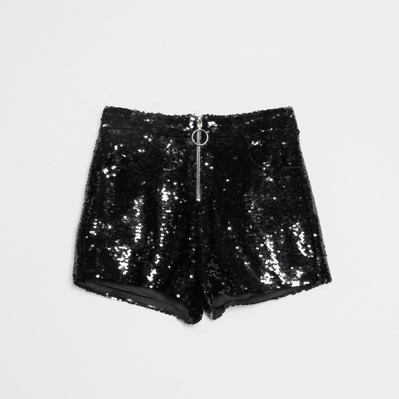 Sequin Zipped Shorts - Festigal