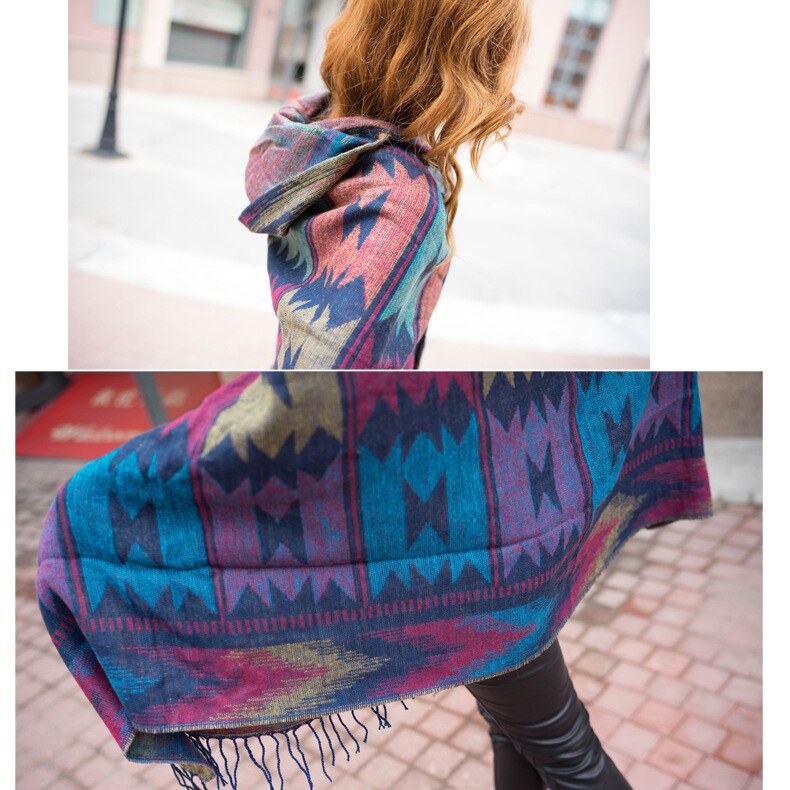 Aztec Style Multifunction Poncho - Festigal