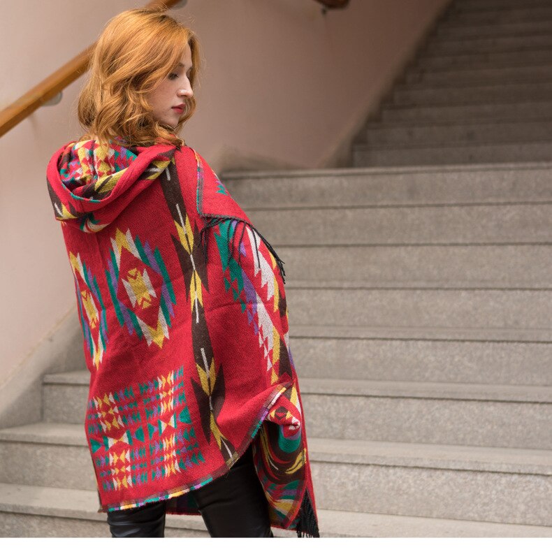 Aztec Style Multifunction Poncho - Festigal