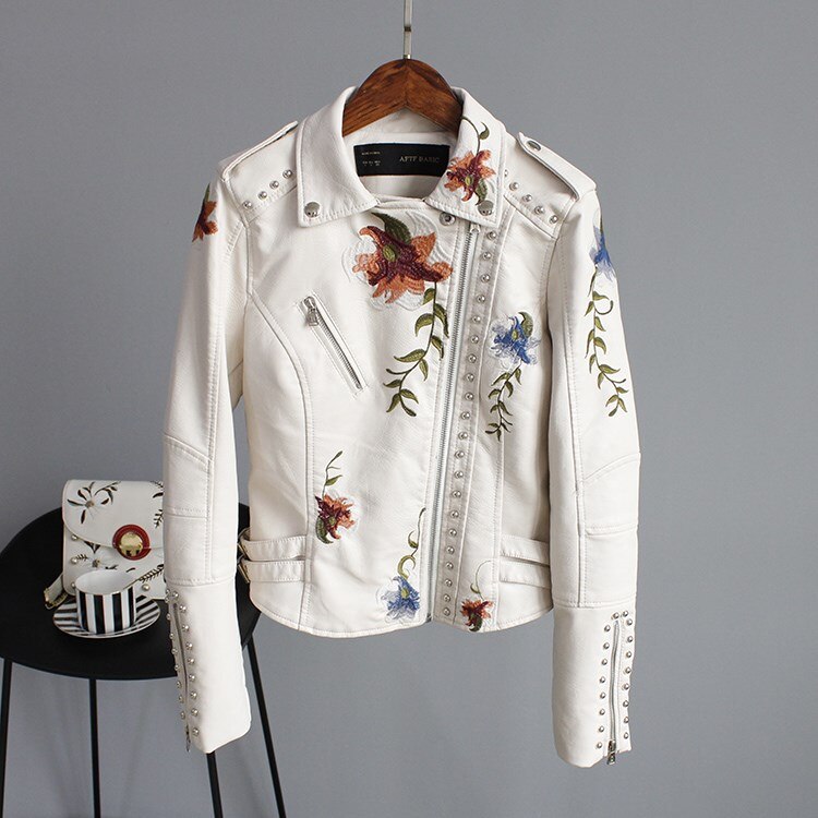 Bikers Jacket with a Floral Twist - Festigal