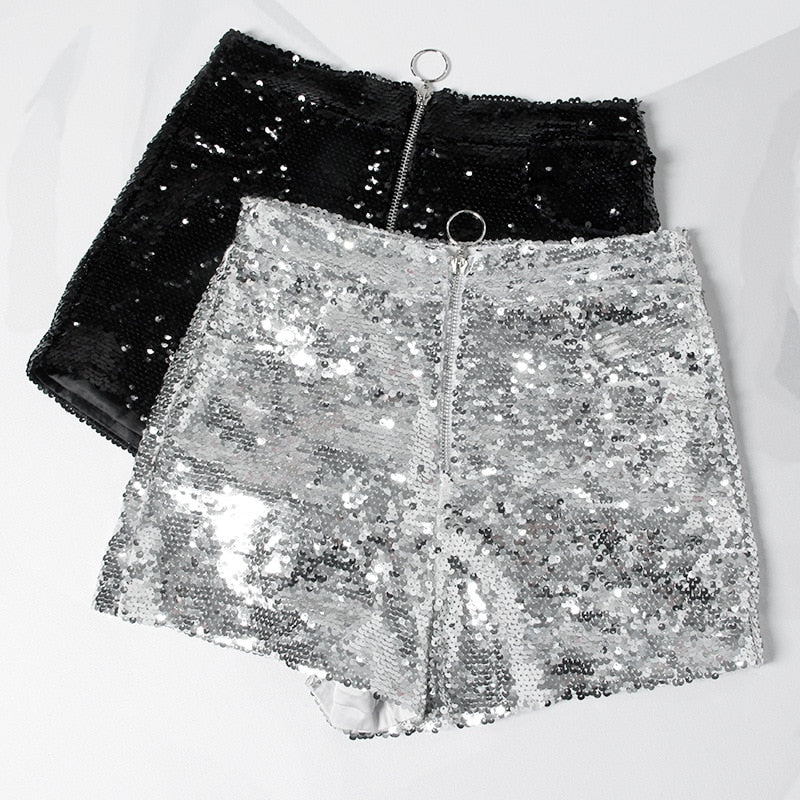 Sequin Zipped Shorts - Festigal