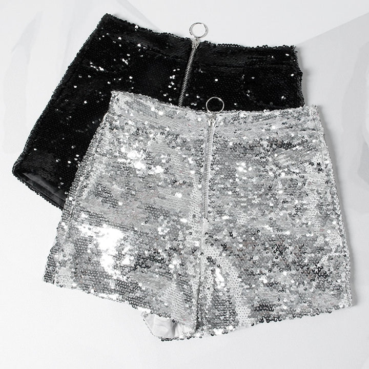 Sequin Zipped Shorts - Festigal