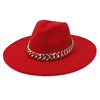 Classic Fedora Hat with gold chain - Festigal