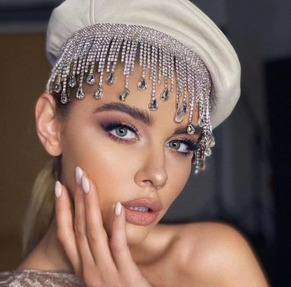 Ethereal Rhinestone Tassel Headband - Festigal