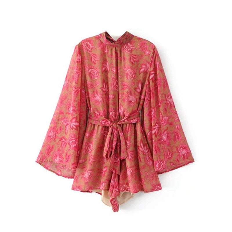 Floral Boho Shorts Playsuit - Festigal