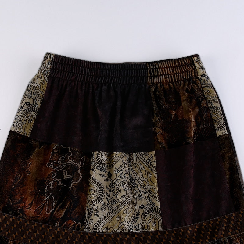 Long Velvet Autumn Skirt - Festigal