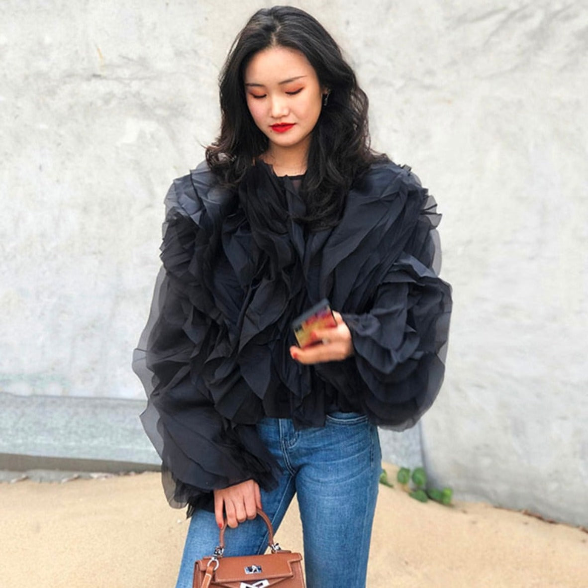 Exaggerated Chiffon Blouse - Festigal