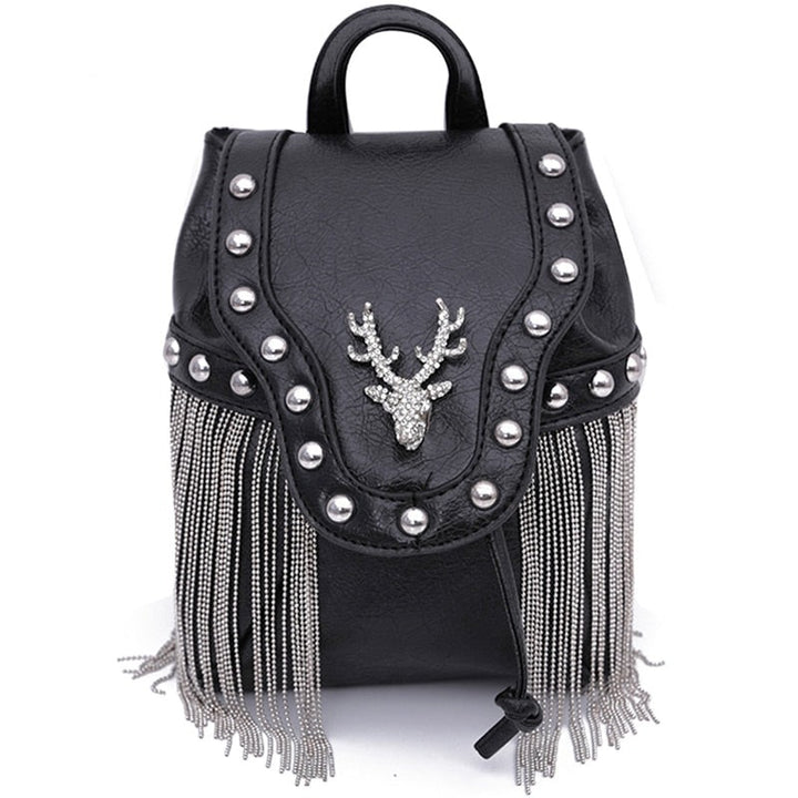 Embellished Stag Tassel Crossbody Bag - Festigal