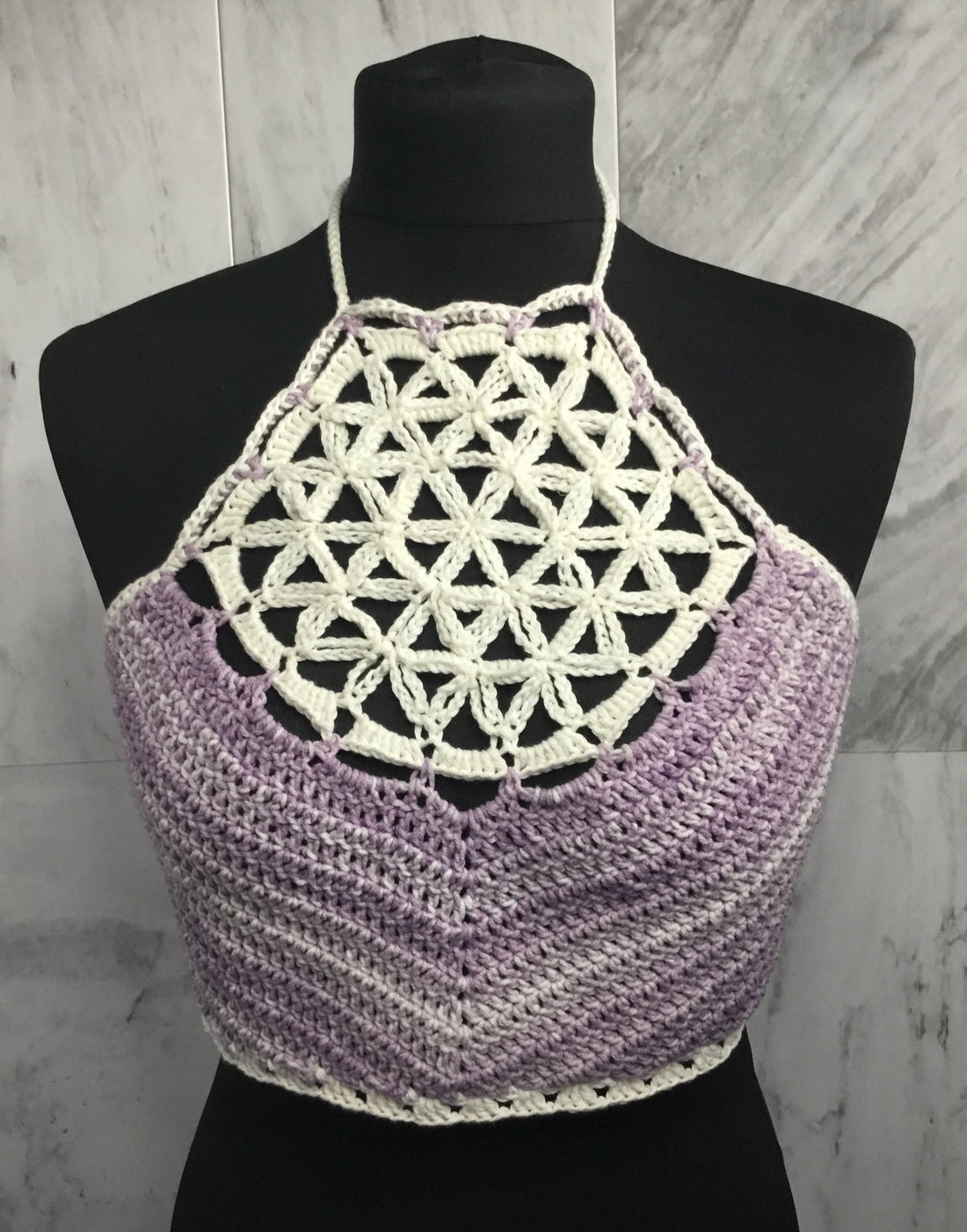 Handmade Mandala Style Adjustable Halter Top - Festigal