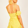 Yellow Eyelet Bardot Playsuit - Festigal