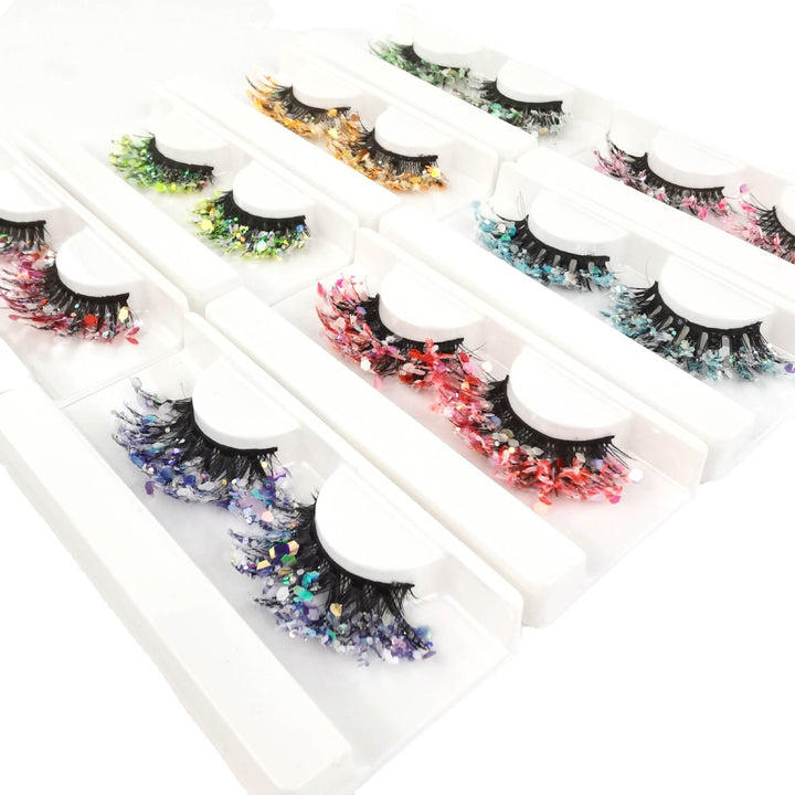 Luminous Sequin False Eye Lashes - Festigal