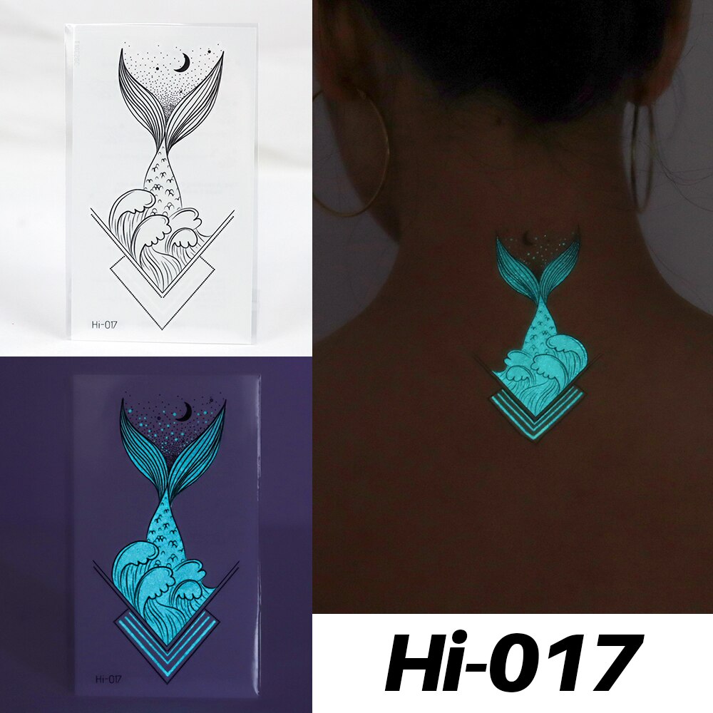 Blue Luminous Tattoo Stickers - Festigal