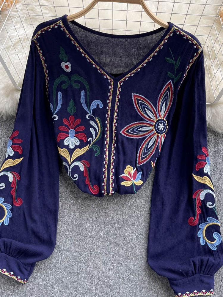 Bohemian Embroidered Blouse - Festigal