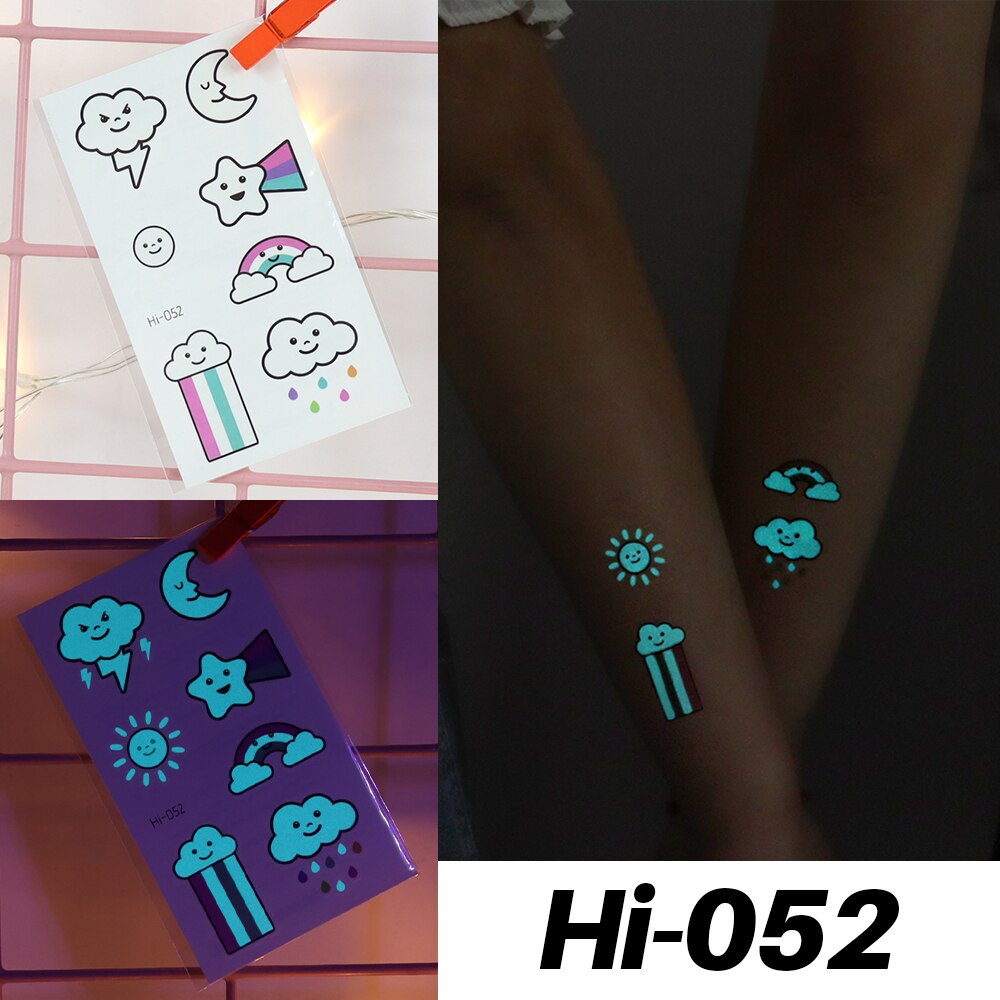 Blue Luminous Tattoo Stickers - Festigal