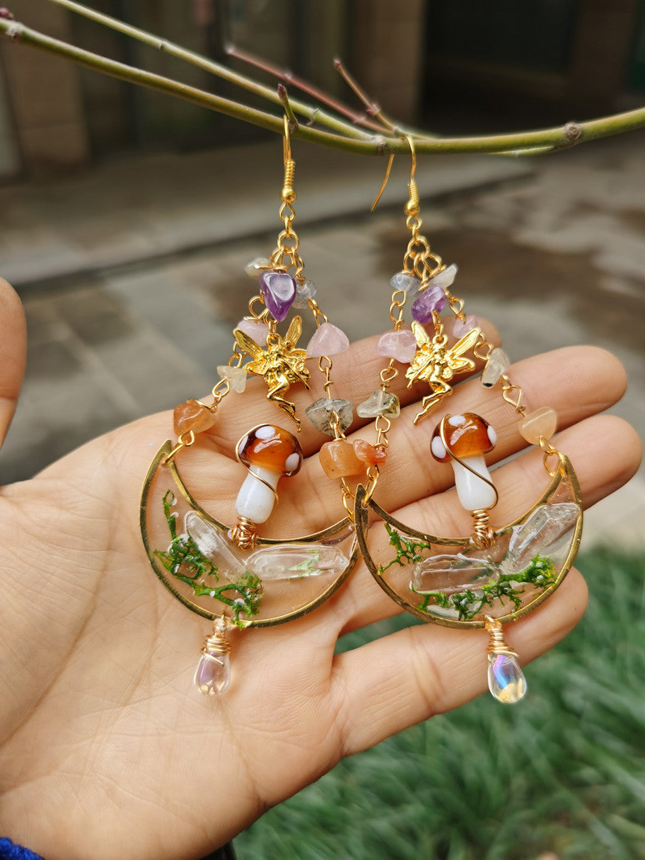 Fairy Garden Quartz Earrings