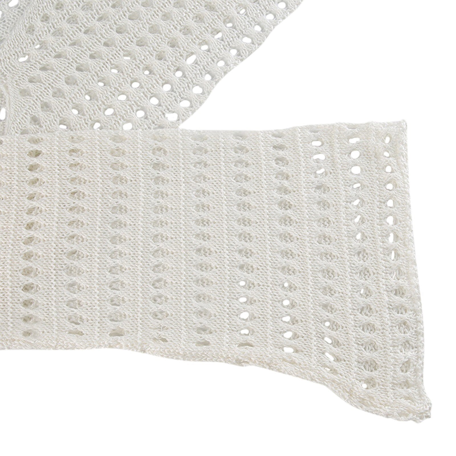 Hollowed Out Fishnet Mesh Knitted Top - Festigal