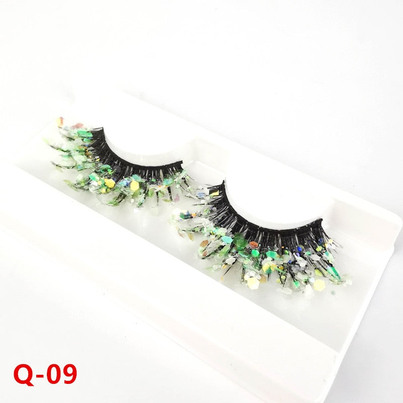 Luminous Sequin False Eye Lashes - Festigal