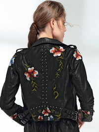 Bikers Jacket with a Floral Twist