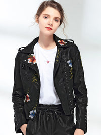 Bikers Jacket with a Floral Twist