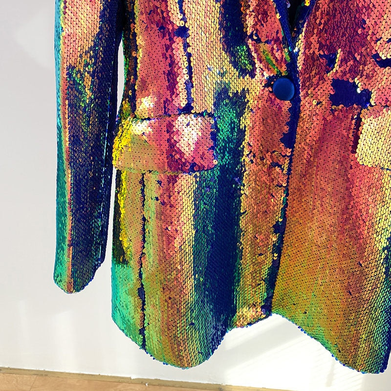 Holographic Sequin Blazer - Festigal